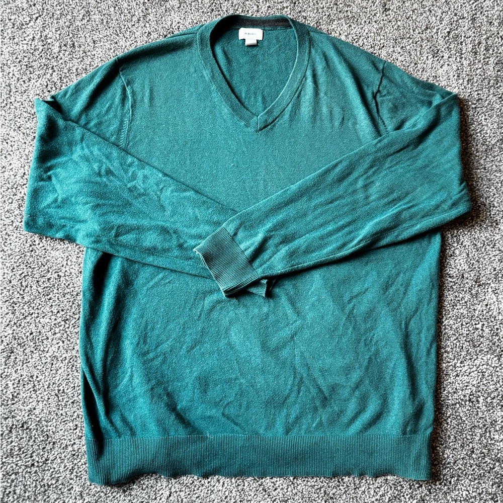 Old Navy Men's Deep Teal V-Neck Sweater